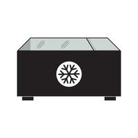 kylskåp eller mat kylare ikon vektor