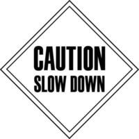 varning långsam ner tecken för fotgängare och trafik säkerhet vektor