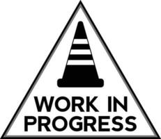 Dreieck Arbeit im Fortschritt Zeichen zum Konstruktion Seite? ˅. vektor