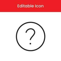 fråga mark ikon, fråga mark översikt ikon, fråga mark vektor ikon