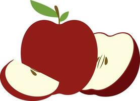 röd äpple frukt ikon över vit bakgrund. färgrik design. vektor illustration