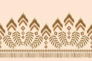etnisk ikat tyg mönster geometrisk stil.afrikansk ikat broderi etnisk orientalisk mönster motiv brun grädde bakgrund. abstrakt, vektor, illustration.texture, kläder, scrap, dekoration, matta, siden. vektor