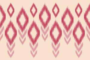 etnisk ikat tyg mönster geometrisk stil.afrikansk ikat broderi etnisk orientalisk mönster rosa bakgrund. abstrakt, vektor, illustration.för textur, kläder, inslagning, dekoration, matta. vektor