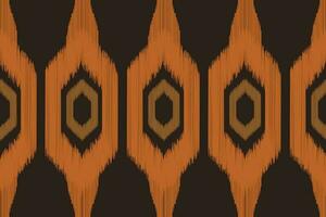 ethnisch Ikat Stoff Muster geometrisch Stil.afrikanisch Ikat Stickerei ethnisch orientalisch Muster Motiv braun Hintergrund. abstrakt, Vektor, Illustration. Textur, Kleidung, Schal, Dekoration, Teppich, Seide. vektor