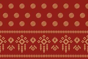 ethnisch Ikat Stoff Muster geometrisch Stil.afrikanisch Ikat Stickerei ethnisch orientalisch Muster Motive rot Hintergrund. abstrakt, Vektor, Illustration. Textur, Kleidung, Schal, Dekoration, Teppich, Seide. vektor