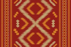 etnisk ikat tyg mönster geometrisk stil.afrikansk ikat broderi etnisk orientalisk mönster motiv röd bakgrund. abstrakt, vektor, illustration.texture, kläder, scrap, dekoration, matta, siden. vektor