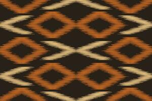 etnisk ikat tyg mönster geometrisk stil.afrikansk ikat broderi etnisk orientalisk mönster motiv brun bakgrund. abstrakt, vektor, illustration.texture, kläder, scrap, dekoration, matta, siden. vektor