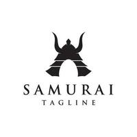 japanisch Samurai Krieger Helm Logo Design mit modern editierbar Vektor Illustration.