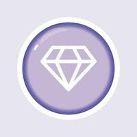 Diamant Juwel eben Gradient Vektor Symbol