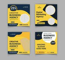 Digital Marketing Sozial Medien Poster Vorlage Design. korporativ Geschäft Anzeigen zum Sozial Medien Post Design. vektor