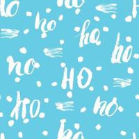 Nahtloses Muster für Neujahr und Weihnachten, mit handgezeichneten Buchstaben von ho ho ho, nahtloses Retro-Vintage-Muster. Hintergrundvektorillustration. vektor