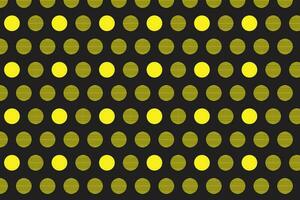 einfach abstrakt Nahtlos Gelb Polka Punkt Muster auf schwarz Farbe Hintergrund vektor