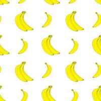 nahtloses Muster des Fruchthintergrunds mit Hand gezeichneter Skizze-Bananenvektorillustration vektor