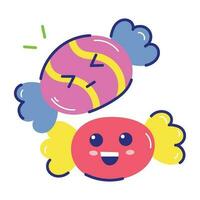 modisch Emoji Süßigkeiten vektor