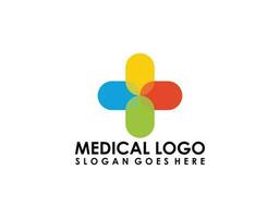 kreativ medicinsk sjukvård logotyp design vektor
