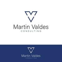 Martin Wald Beratung Vektor Logo Design. m und v Logotyp. mv Initialen Logo Vorlage.