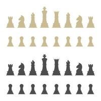 Schach Stücke Symbole. Vektor Illustration.