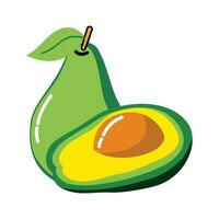 Avocado Obst Symbol. Gemüse gesund und organisch Essen Thema. isoliert Design. Vektor Illustration. Illustration von Grün Frucht, geeignet zum Kinder- Design, Einführung von Obst zu Kinder, usw.