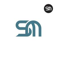 brev sm monogram logotyp design vektor