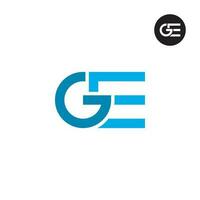 brev gE monogram logotyp design vektor