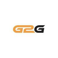 brev g2g logotyp logotyp design vektor