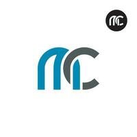Brief mc Monogramm Logo Design vektor