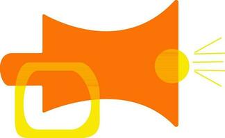 Orange und Gelb Lautsprecher auf Weiß Hintergrund. vektor