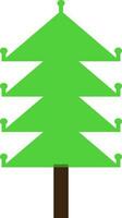 grön Färg av träd ikon för ny år begrepp. vektor