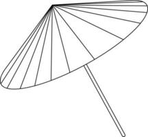 Illustration von Regenschirm Symbol im Schlaganfall Stil. vektor