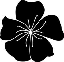 platt piktogram av blomma i svart och whte Färg. vektor