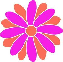 Orange lila Blume Design. vektor