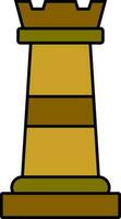 Schach König Symbol im braun und Gelb Farbe. vektor