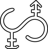 Transgender Zeichen oder Symbol. vektor