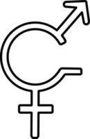 männlich und weiblich Geschlecht Symbol. vektor