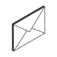 Briefumschlag Mail Line Style Icon vektor