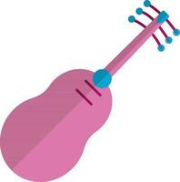 Illustration von ein Rosa und Blau Gitarre. vektor