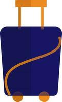 Blau und Orange Reise Tasche. vektor