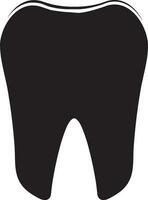 illustration av tand ikon i svart för mänsklig kropp. vektor