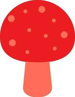 illustration av en svamp i röd Färg. vektor
