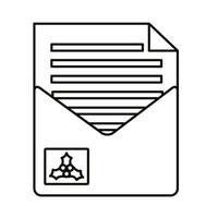 Weihnachtsumschlag Mail Line Style Icon vektor