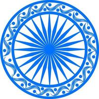 Vektor von Blau Ashok chakra.