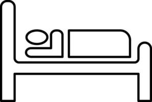 Illustration von ein Bett Symbol. vektor