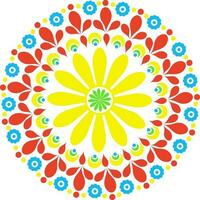 bunt Blumen- Mandala Design. vektor