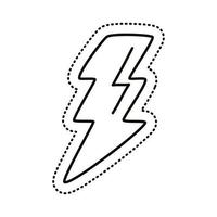 Power Ray Sticker Line Style Icon vektor