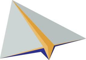 Flugzeug Symbol gemacht durch Papier zum Fortschritt Konzept im Hälfte Schatten. vektor