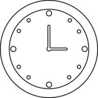Mauer Uhr Symbol im Schlaganfall zum Aufpassen Zeit. vektor