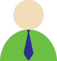karaktär av företag man ikon med slips och klänning. vektor