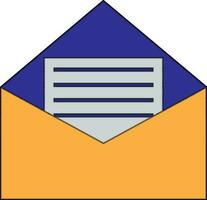 Briefumschlag Symbol mit Brief im Farbe und Schlaganfall. vektor