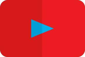röd och blå isolerat Youtube logotyp. vektor
