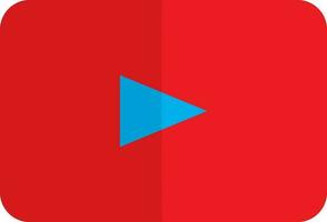 rot und Blau isoliert Youtube Logo. vektor